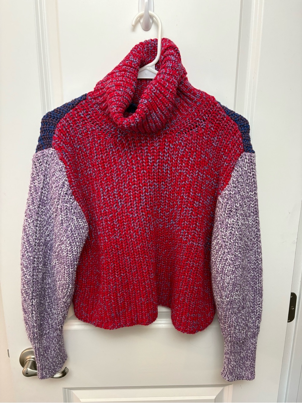 Topshop Colorblock Turtleneck Sweater